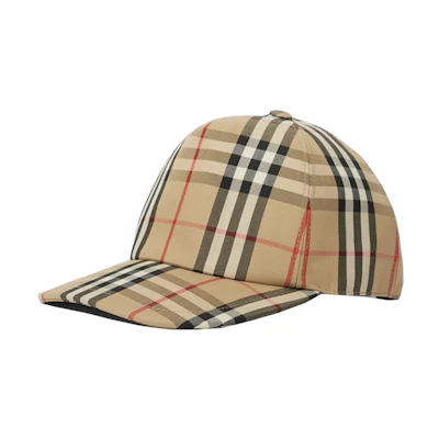 Burberry Vintage Check Baseball Cap with Logo Embellishment 80214441