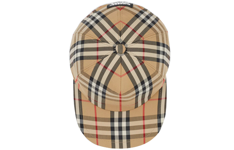 Shop Burberry Vintage Check Baseball Cap with Logo Embellishment 80214441