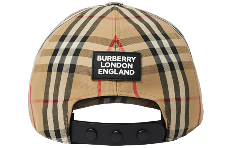 Purchase Burberry Vintage Check Baseball Cap with Logo Embellishment 80214441