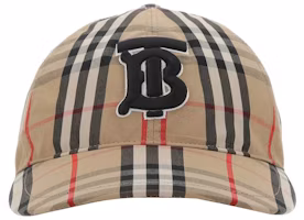 Burberry Vintage Check Black Logo Baseball Cap in Light Brown 8038504A7028 Burberry Vintage Check Black Logo Baseball Cap in Light Brown 8038504A7028