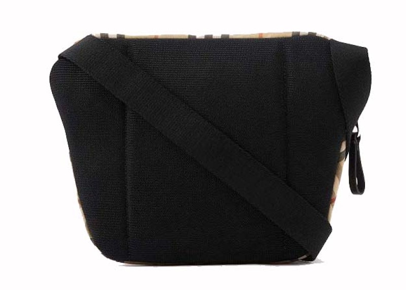 Order Burberry Vintage Check Tas Selempang Cotton Archie Beige