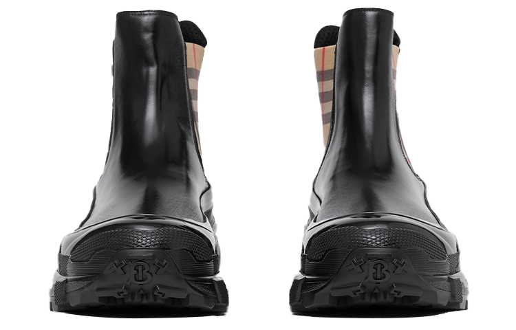 Burberry Vintage Check Canvas Chelsea Boot 'Black' 圖 3