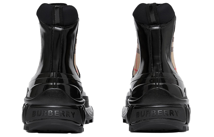 Burberry Vintage Check Canvas Chelsea Boot 'Black' 圖 4
