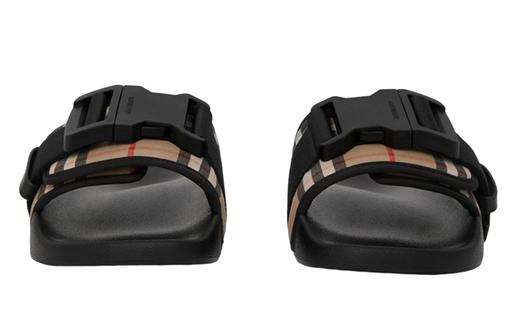 Lookbook 버버리 빈티지 체크 캔버스 슬라이드 '베이지' 80569171