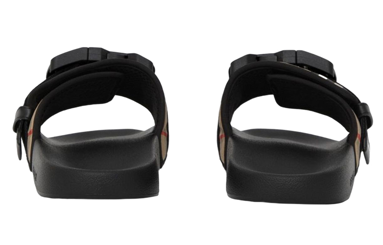 Shop 버버리 빈티지 체크 캔버스 슬라이드 '베이지' 80569171