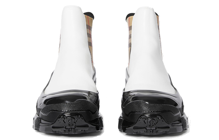 Burberry Vintage Check Chelsea Boot 'Black and White' 圖 3
