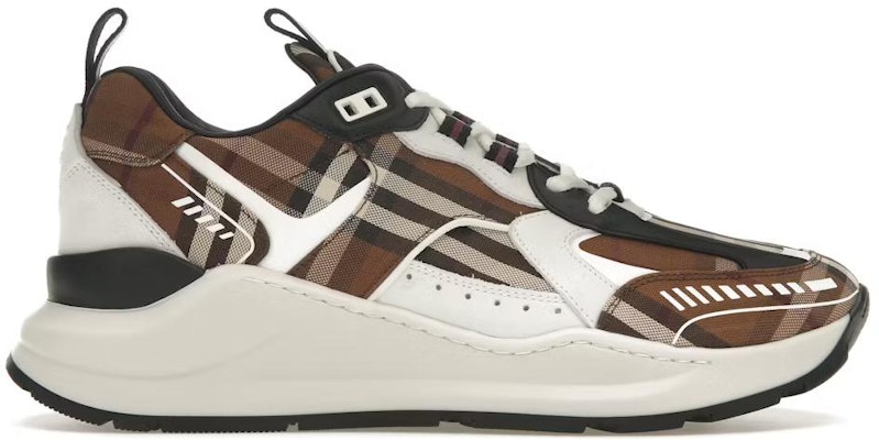 Burberry Sepatu Sneakers Kulit & Katun Cokelat Gelap Putih Kotak Vintage 80642821 Order Burberry Sepatu Sneakers Kulit & Katun Cokelat Gelap Putih Kotak Vintage 80642821