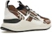 Burberry Sneakers Kotak Vintage Kulit & Kapas Coklat Bir Gelap Putih. 80642821
