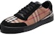 Burberry Vintage Check Cotton dan Suede Sneakers Coklat Hitam. 80617561