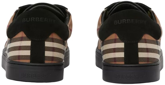 버버리 빈티지 체크 스웨이드 스니커즈 (브라운/블랙) 80617561 Purchase 버버리 빈티지 체크 스웨이드 스니커즈 (브라운/블랙) 80617561
