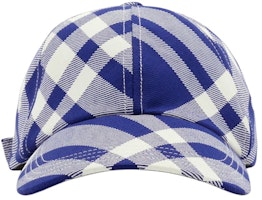Burberry Vintage Check Cotton Baseball Cap Blue Unisex Couple Style. 80794771 Burberry Vintage Check Cotton Baseball Cap Blue Unisex Couple Style. 80794771