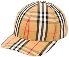 Burberry Vintage Check Cotton Baseball Cap Unisex Couple Style Classic Yellow 8015833 Burberry Vintage Check Cotton Baseball Cap Unisex Couple Style Classic Yellow 8015833