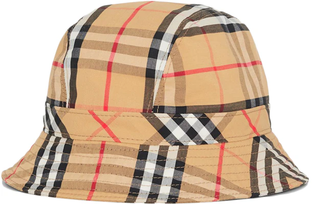 Topi Bucket Burberry Kotak Vintage Katun 80158361 Shop Topi Bucket Burberry Kotak Vintage Katun 80158361