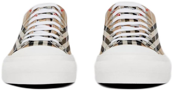 Zapatillas Burberry Cuadros Vintage Algodón Beige Archivo Blanco 80497451 Lookbook Zapatillas Burberry Cuadros Vintage Algodón Beige Archivo Blanco 80497451