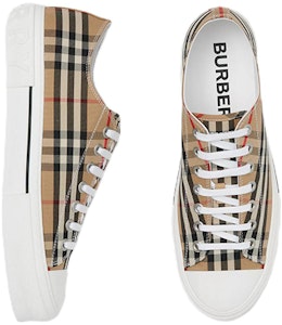 Zapatillas Burberry Cuadros Vintage Algodón Beige Archivo Blanco 80497451 Shop Zapatillas Burberry Cuadros Vintage Algodón Beige Archivo Blanco 80497451