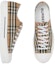 Shop Sneakers Burberry Vintage Check Kapas Kelabu Putih Arkib Beige 80497451