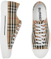 Purchase Burberry Vintage Check Cotton Sneakers Archive Beige White 80497451