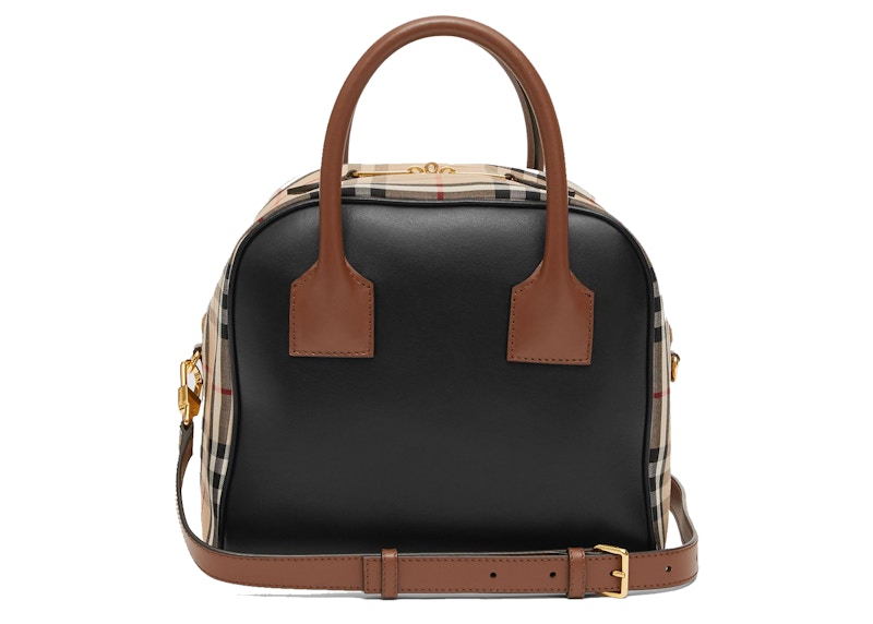 Order Tas Kecil Kubus Kulit Burberry Vintage Check Arsip Beige