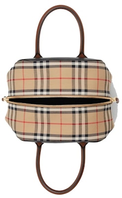 Bolso Burberry Vintage Check Cube Cuero Pequeño Beige Archivo Lookbook Bolso Burberry Vintage Check Cube Cuero Pequeño Beige Archivo