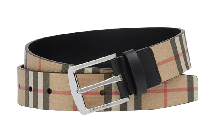 Burberry Vintage Check Eco-Friendly Unisex Couple Belt 35cm Wide 80256751 圖 4