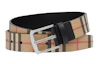 Shop Burberry Vintage Check Eco-Friendly Unisex Couple Belt 35cm Wide 80256751