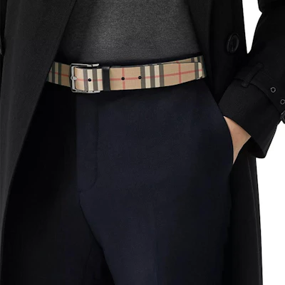 Burberry Vintage Check Eco-Friendly Unisex Couple Belt 35cm Wide 80256751 Details for Burberry Vintage Check Eco-Friendly Unisex Couple Belt 35cm Wide 80256751
