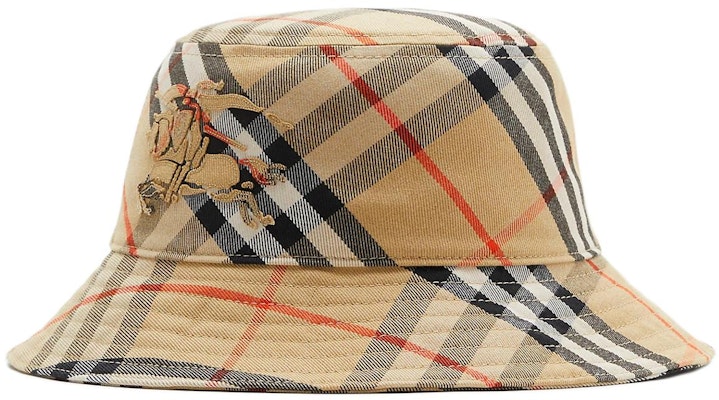 Sombrero de Cubo Algodón Burberry Vintage Check Equestrian Knight Beige Hombre 80857261 Buy Sombrero de Cubo Algodón Burberry Vintage Check Equestrian Knight Beige Hombre 80857261