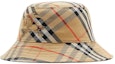 Buy Sombrero de Cubo Algodón Burberry Vintage Check Equestrian Knight Beige Hombre 80857261