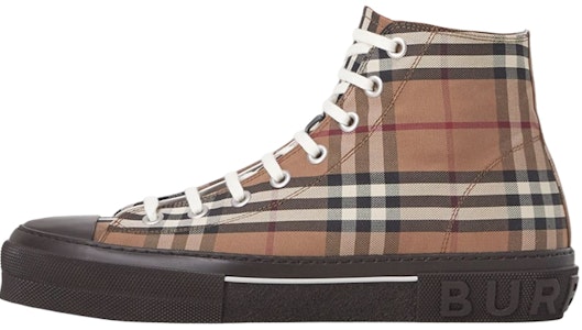 Burberry 经典格纹高帮鞋 桦木棕色 80556611 Buy Burberry 经典格纹高帮鞋 桦木棕色 80556611