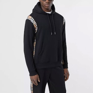 バーバリー ヴィンテージチェック フーディ スウェットシャツ ブラック 80262721 Shop バーバリー ヴィンテージチェック フーディ スウェットシャツ ブラック 80262721