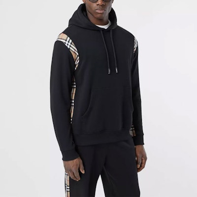 Burberry Vintage Check Hooded Sweatshirt Black 80262721 Shop Burberry Vintage Check Hooded Sweatshirt Black 80262721