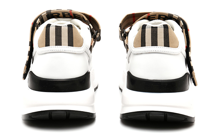 Burberry Vintage Check Leather Beige White 圖 4