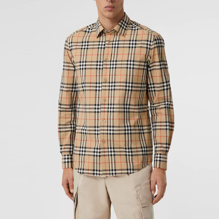 Burberry Vintage Check Long Sleeve Shirt Brown Autumn Collection 80385211 圖 6
