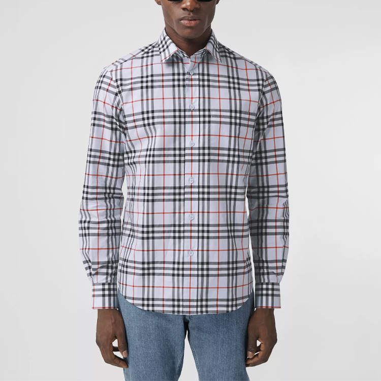Burberry Vintage Check Long Sleeve Shirt with Logo for Men 80385221 圖 5
