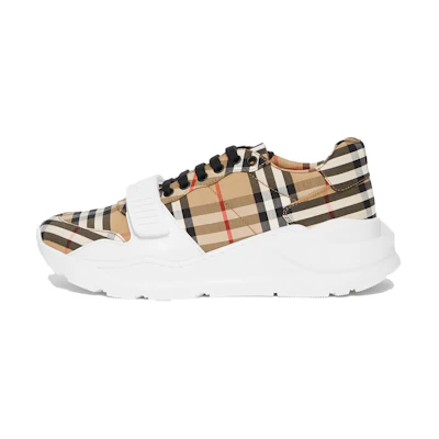 Burberry Vintage Check Cotton Sneakers 'Beige White'