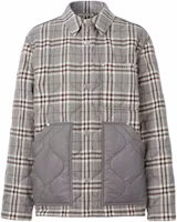 Burberry Vintage Check Panel Button-Up Jacket Gray 80512421 Burberry Vintage Check Panel Button-Up Jacket Gray 80512421
