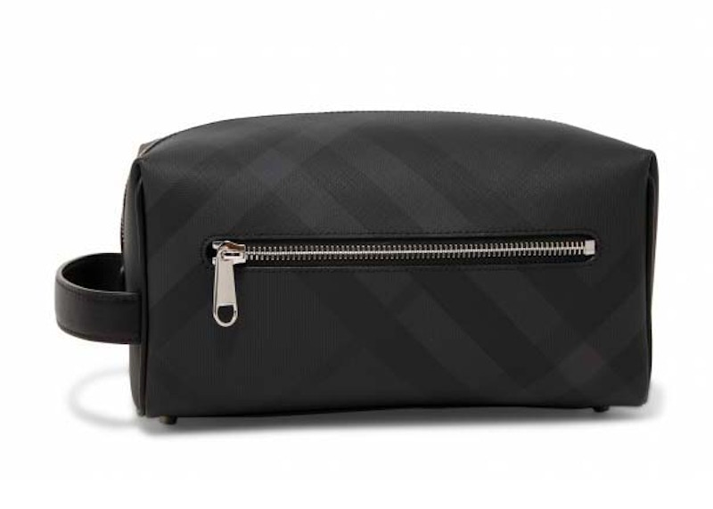 Burberry Vintage Check Print Wash Bag Black