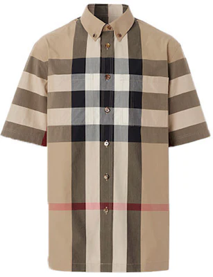 Burberry 復古格紋短袖襯衫 - 檔案米色 80428361 Buy Burberry 復古格紋短袖襯衫 - 檔案米色 80428361