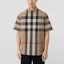 Purchase Burberry 復古格紋短袖襯衫 - 檔案米色 80428361