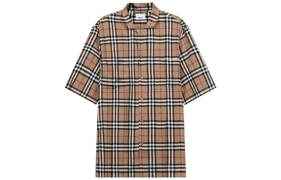 Burberry Vintage Check Short Sleeve Shirt Beige () 80258211