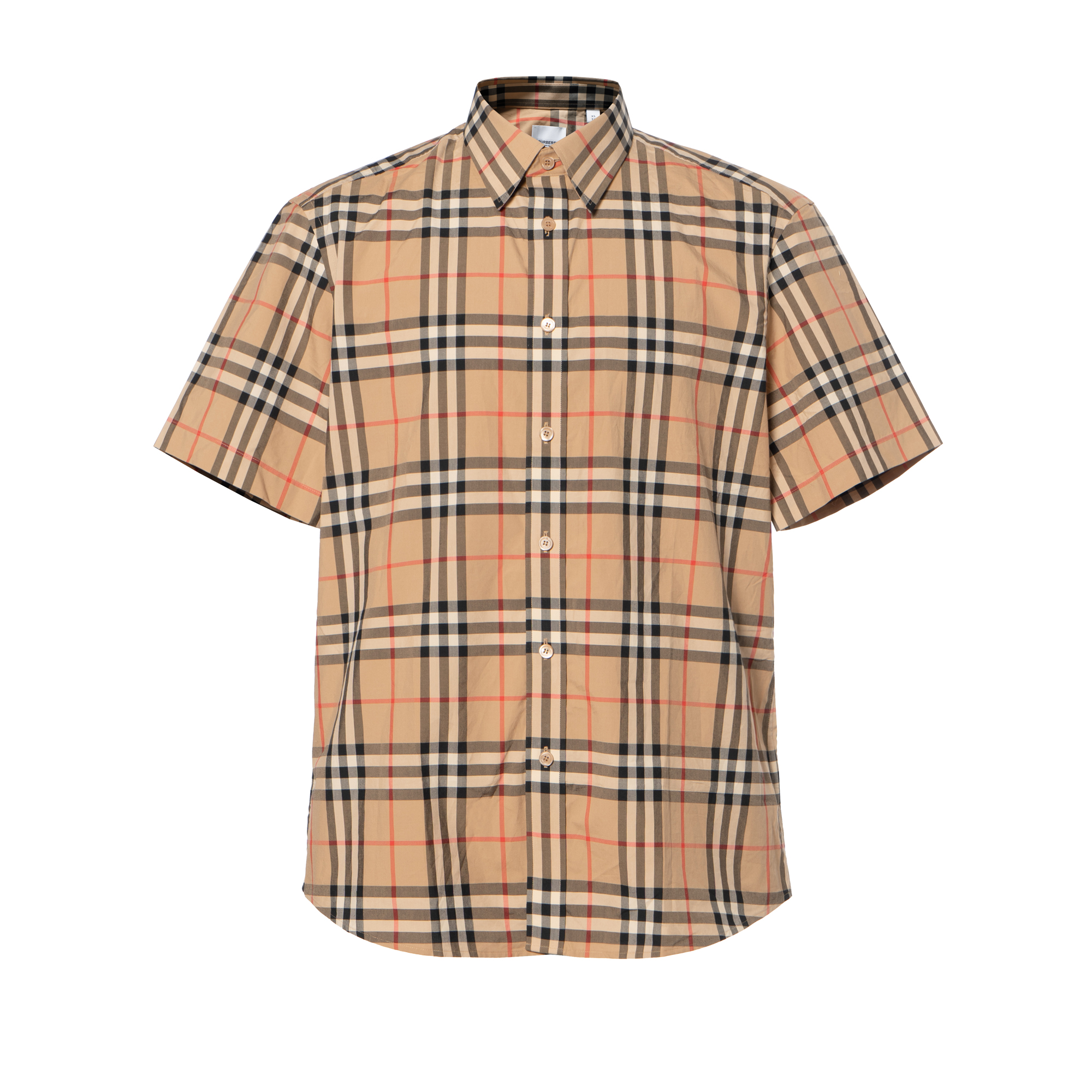 Burberry Vintage Check Short Sleeve Shirt Classic Archive Beige 80208691