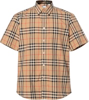 Burberry Vintage Check Short Sleeve Shirt Classic Archive Beige 80208691 Burberry Vintage Check Short Sleeve Shirt Classic Archive Beige 80208691