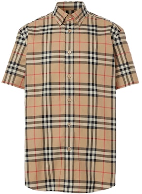 Burberry Vintage Check Kemeja Lengan Pendek Archive Beige Klasik 80208691 Order Burberry Vintage Check Kemeja Lengan Pendek Archive Beige Klasik 80208691