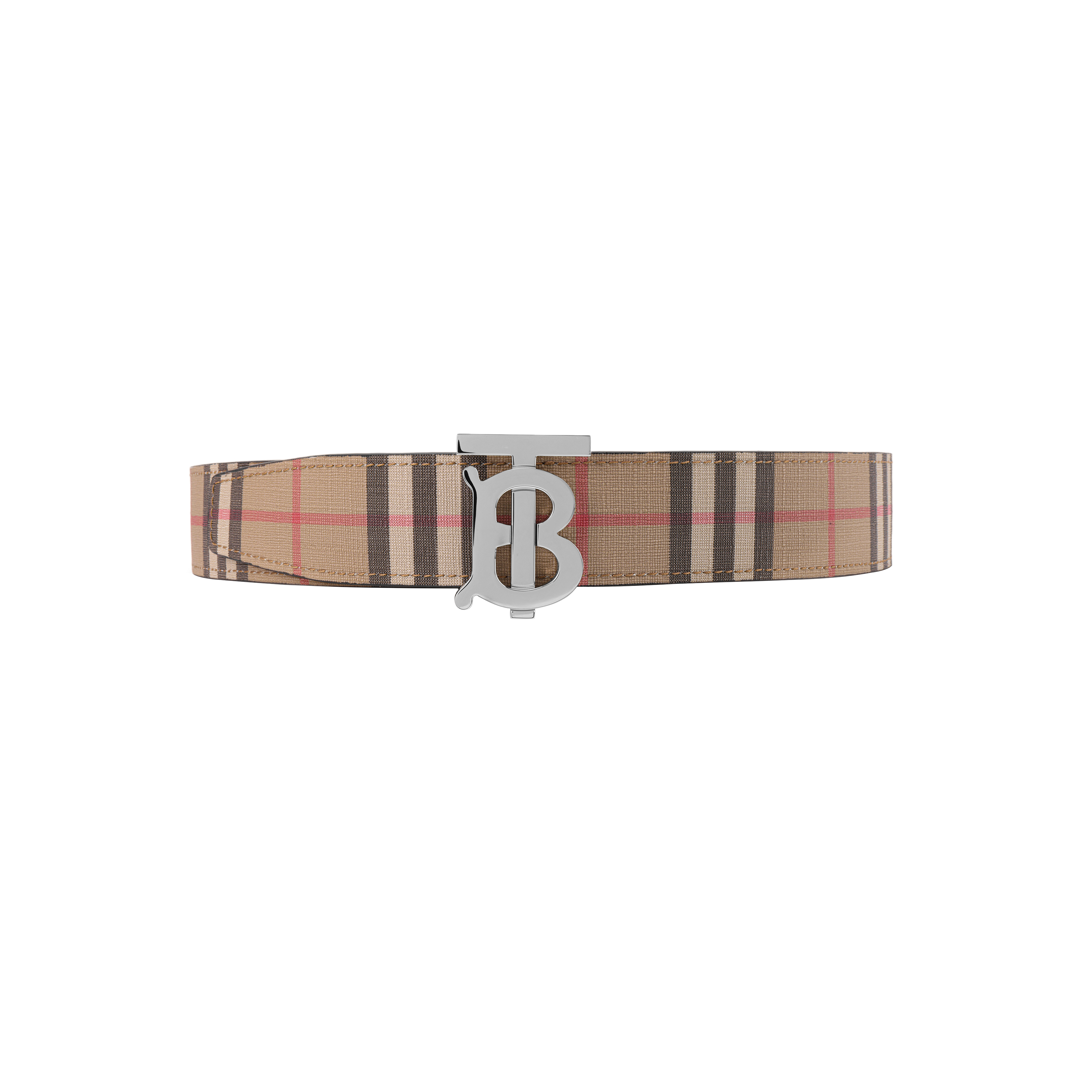 Burberry Vintage Check TB Monogram Belt Beige 35cm Gift Box Edition 80219571