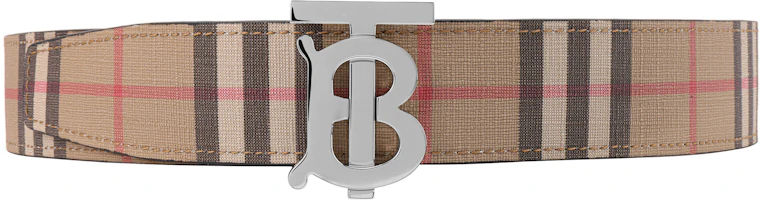 Burberry Vintage Check TB Monogram Belt Beige 35cm Gift Box Edition 80219571 Burberry Vintage Check TB Monogram Belt Beige 35cm Gift Box Edition 80219571