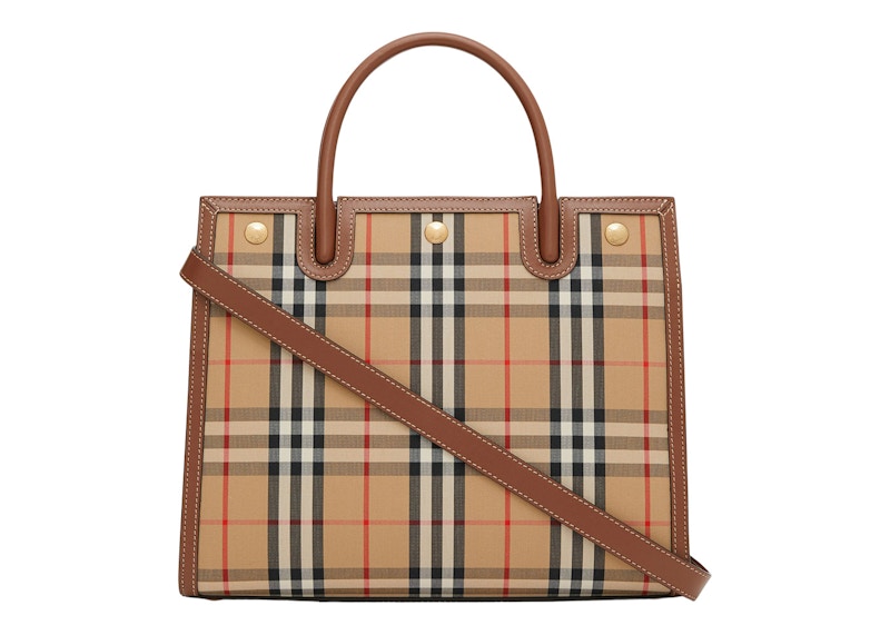 Burberry Vintage Check Two-handle Title Bag Mini Archive Beige 圖 2