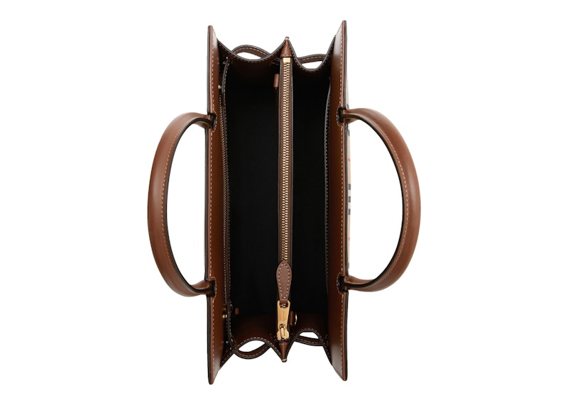 Burberry Vintage Check Two-handle Title Bag Mini Archive Beige 圖 3