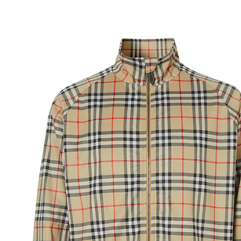 Burberry Vintage Check Zip Track Jacket Beige for Men 80264661 圖 7