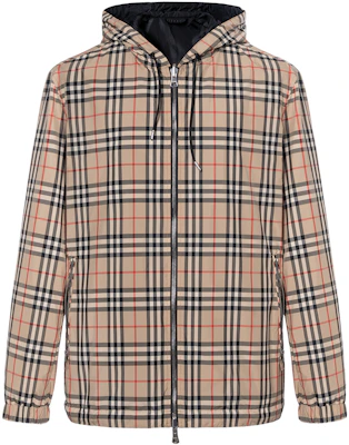 Burberry Vintage Reversible Classic Check Zip Hooded Jacket Beige 80270971 Buy Burberry Vintage Reversible Classic Check Zip Hooded Jacket Beige 80270971