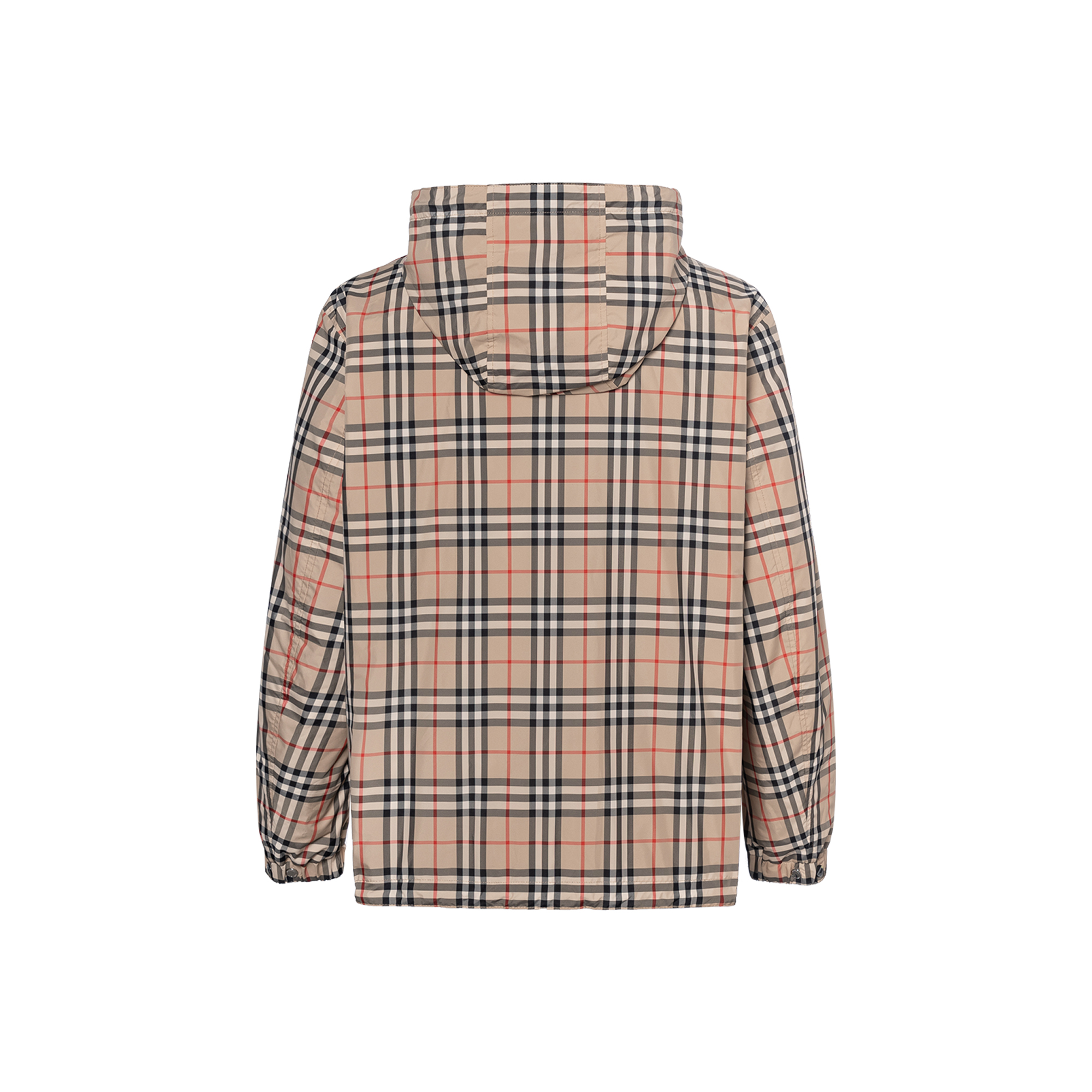 Lookbook Burberry Vintage Reversible Classic Check Zip Hooded Jacket Beige 80270971